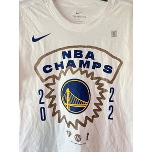 Golden‎ State Warriors Nike 2022 NBA Finals Champs White T-Shirt Mens L NWOT